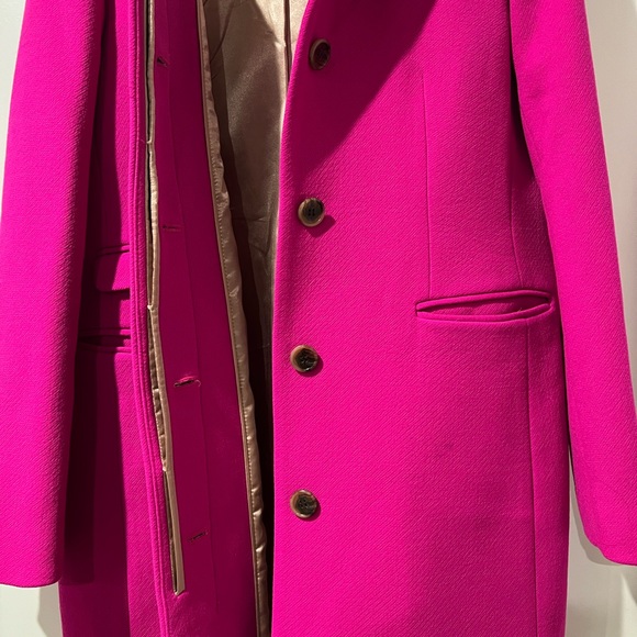 J. Crew Jackets & Coats J Crew Hot Pink Double Cloth Wool Coat